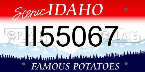II55067 Idaho License Plate