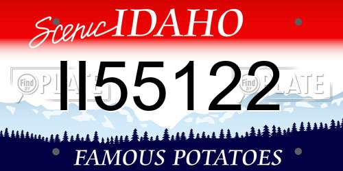 II55122 Idaho License Plate