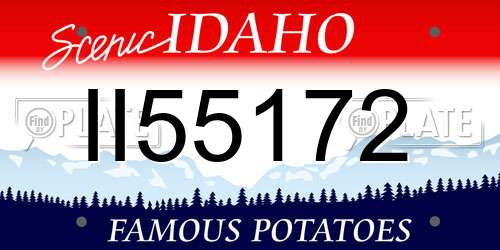 II55172 Idaho License Plate