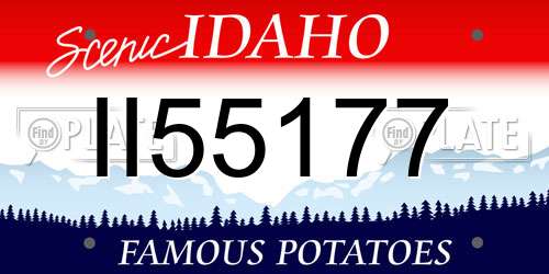 II55177 Idaho License Plate