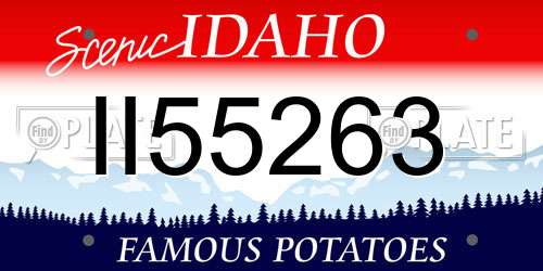 II55263 Idaho License Plate