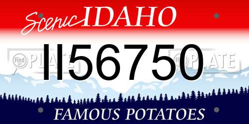 II56750 Idaho License Plate