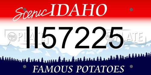 II57225 Idaho License Plate