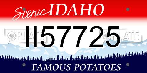 II57725 Idaho License Plate