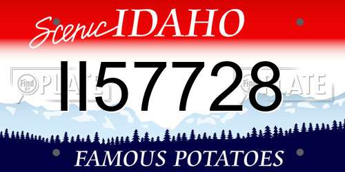 II57728 Idaho License Plate