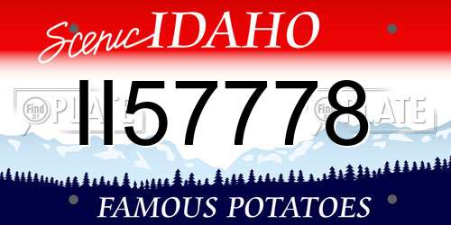 II57778 Idaho License Plate