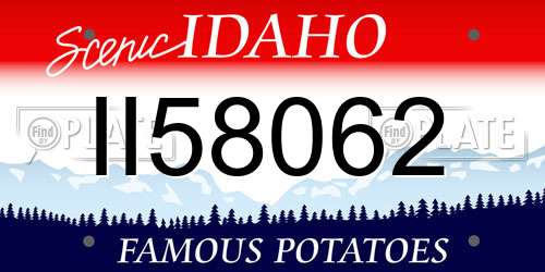 II58062 Idaho License Plate