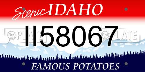 II58067 Idaho License Plate