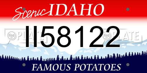 II58122 Idaho License Plate
