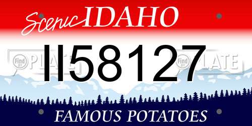 II58127 Idaho License Plate