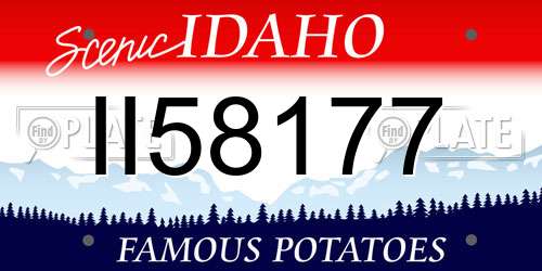 II58177 Idaho License Plate