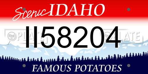 II58204 Idaho License Plate