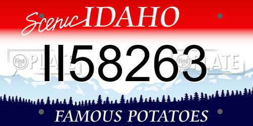 II58263 Idaho License Plate