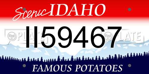 II59467 Idaho License Plate