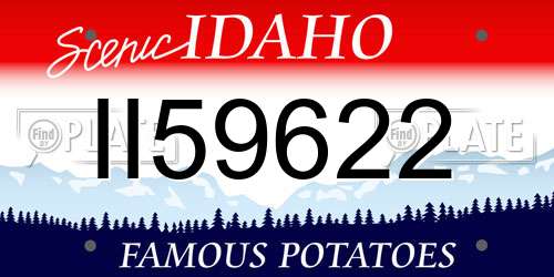 II59622 Idaho License Plate