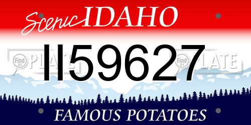 II59627 Idaho License Plate