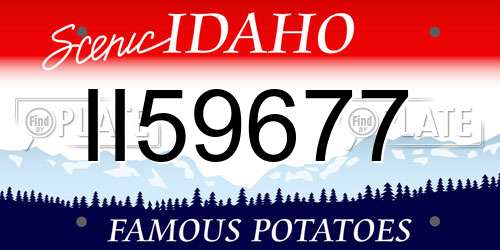 II59677 Idaho License Plate
