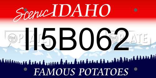 II5B062 Idaho License Plate
