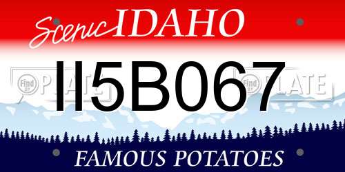 II5B067 Idaho License Plate