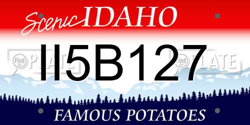 II5B127 Idaho License Plate