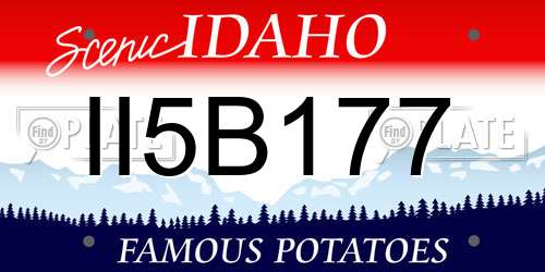 II5B177 Idaho License Plate