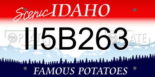 II5B263 Idaho License Plate