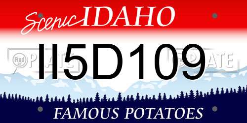 II5D109 Idaho License Plate