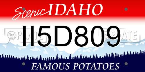 II5D809 Idaho License Plate