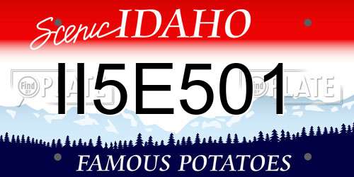 II5E501 Idaho License Plate