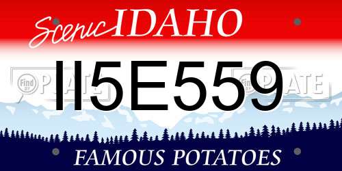 II5E559 Idaho License Plate