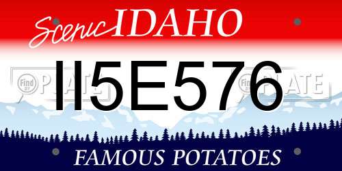 II5E576 Idaho License Plate