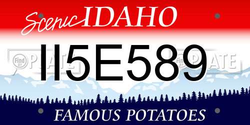 II5E589 Idaho License Plate