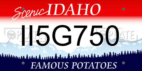 II5G750 Idaho License Plate