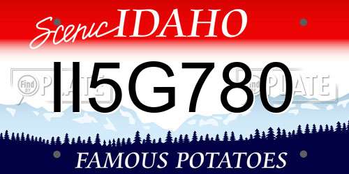 II5G780 Idaho License Plate