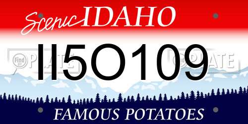 II5O109 Idaho License Plate