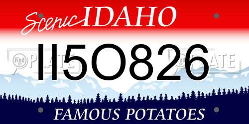 II5O826 Idaho License Plate