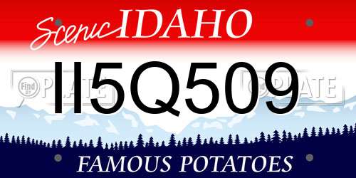 II5Q509 Idaho License Plate