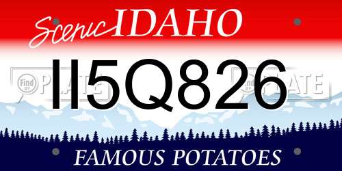 II5Q826 Idaho License Plate