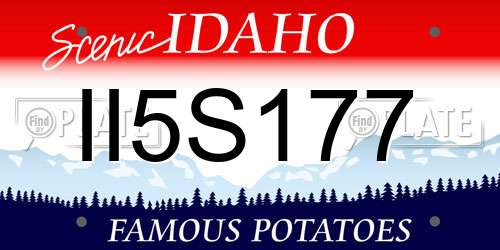 II5S177 Idaho License Plate