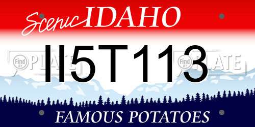 II5T113 Idaho License Plate