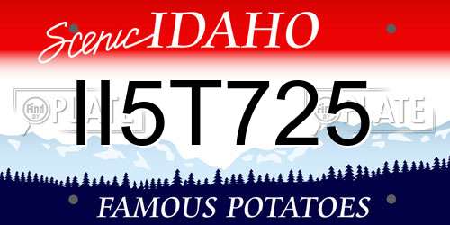 II5T725 Idaho License Plate