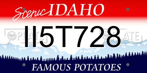 II5T728 Idaho License Plate