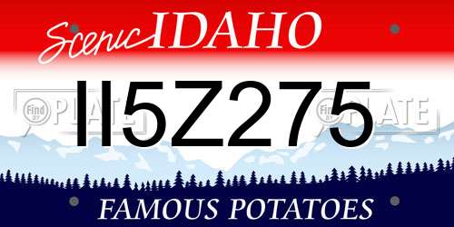 II5Z275 Idaho License Plate