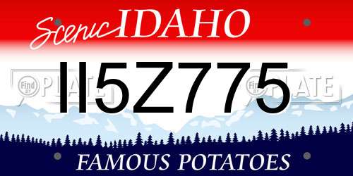II5Z775 Idaho License Plate