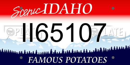 II65107 Idaho License Plate