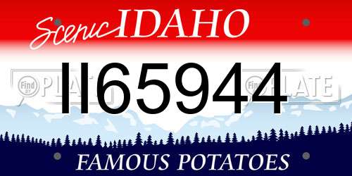 II65944 Idaho License Plate