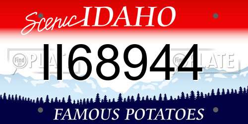 II68944 Idaho License Plate