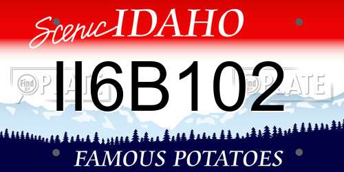 II6B102 Idaho License Plate
