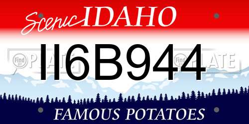 II6B944 Idaho License Plate