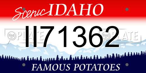 II71362 Idaho License Plate